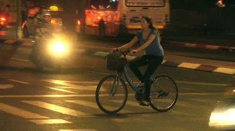 Bicycle in the City 3 Stock Footage 10913972