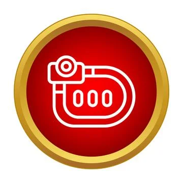 Bicycle combination lock icon, securing personal transportation Stock Illustration