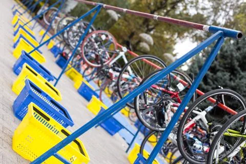 Bicycle competition Stock Photos