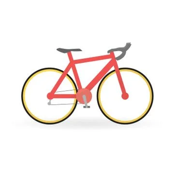 Bicycle concept by Mountain bike is red color Stock Illustration