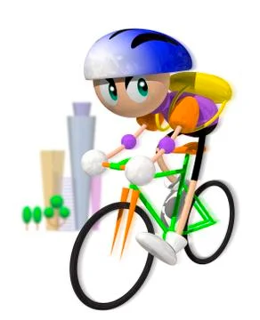 Bicycle courier Stock Illustration