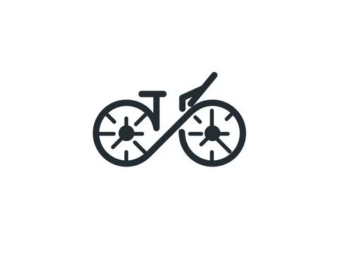 Bicycle creative vector symbol design Stock Illustration