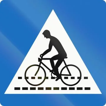 Bicycle Crossing in Austria Stock Illustration