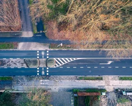 Bicycle crossing Stock Photos