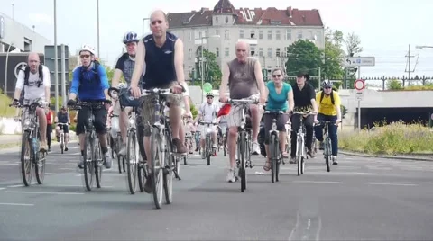Bicycle Demonstration Berlin - Variant 1 Stock Footage 3166638