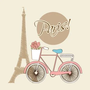 Bicycle design over beige  background vector illustration Illustrazione stock