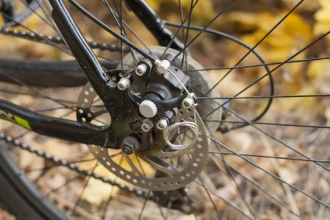 Bicycle disk brake Stock Photos