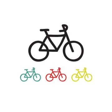 Bicycle doodle icon, vector illustration Stock Illustration