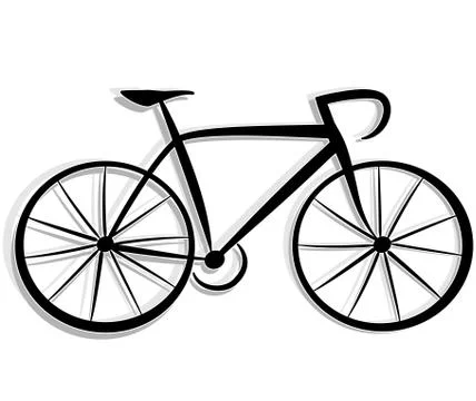 Bicycle drawing Stock Illustration