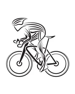 Bicycle driver Stock Illustration