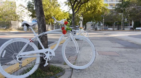 A bicycle for every killed cyclist 1 mov Stock Footage 49698050