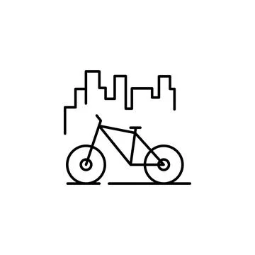 Bicycle, exercise, park icon. Element of landscape for mobile concept and web Ilustração Stock