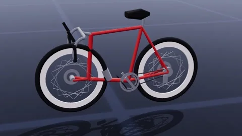 Bicycle fitness 3d loop 3D animation seamless loop Stock-Footage 341779702
