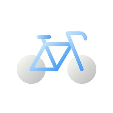 Bicycle flat gradient two-color ui icon Illustrazione stock