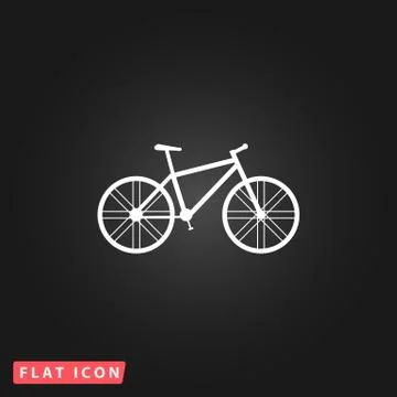 Bicycle flat icon Stock Illustration