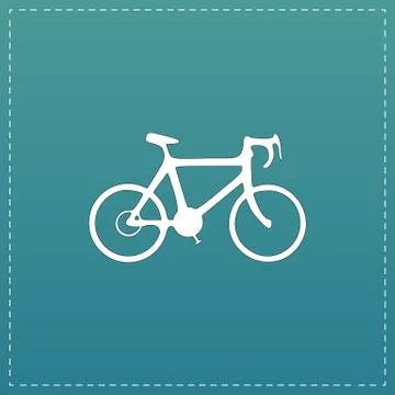 Bicycle flat icon Stock Illustration