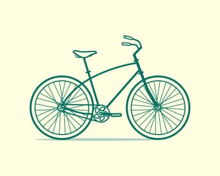 Bicycle flat icon Stock Illustration