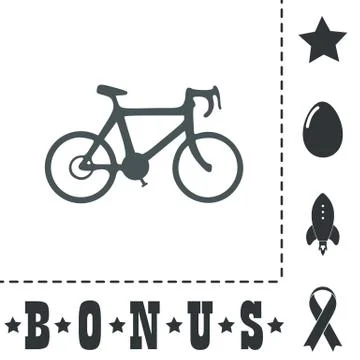 Bicycle flat icon Stock Illustration