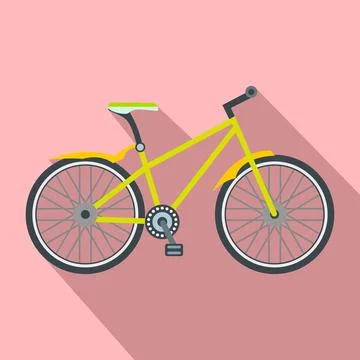 Bicycle flat icon Illustrazione stock