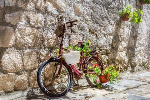 Bicycle with flowers Foto stock