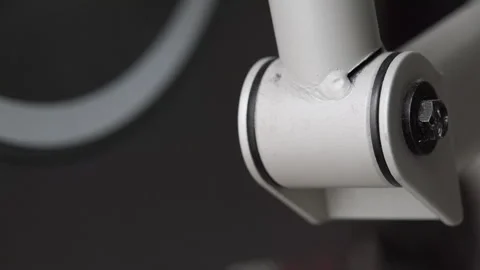 Bicycle frame showing the bottom bracket joint and weld detail 動画素材 335022682
