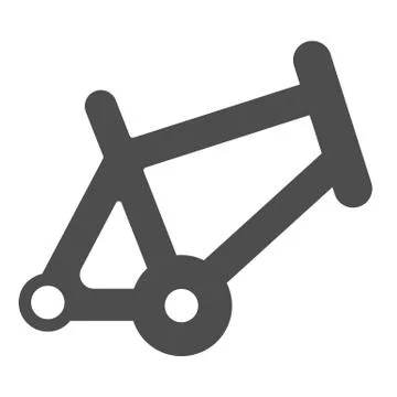 Bicycle frame solid icon, bicycle parts and accessories concept, bike frame sign イラスト素材