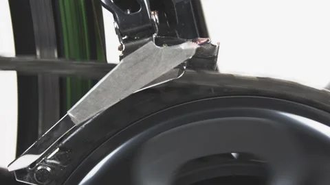 Bicycle Front Derailleur In Motion Stock Footage 243615300