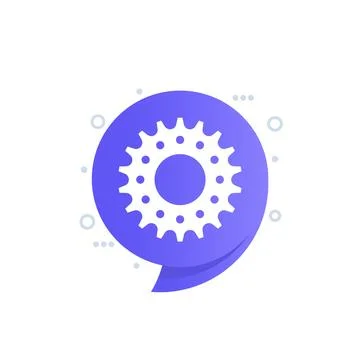Bicycle gear or sprocket vector icon Stock Illustration