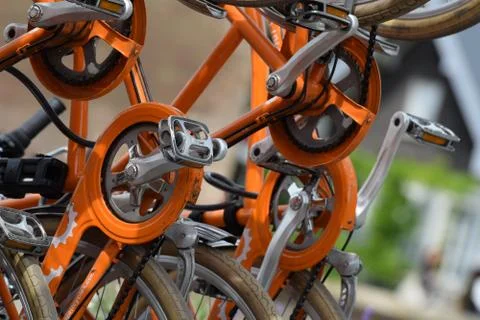 Bicycle gears &amp; chains , abstract Stock Photos