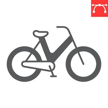 Bicycle glyph icon Stock Illustration