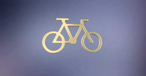 Bicycle Gold 3d Icon Stock Footage 67955512