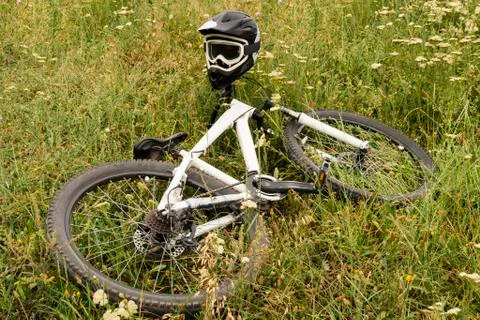 Bicycle in the grass Stock Photos
