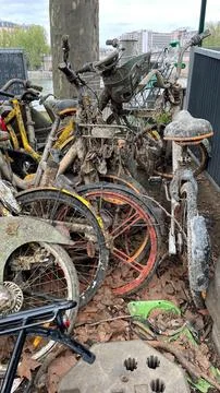Bicycle graveyards. Photos