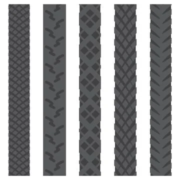 Bicycle gray tire tracks Stock Illustration