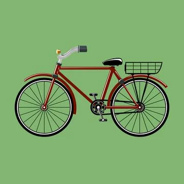 Bicycle on a green background 스톡 일러스트