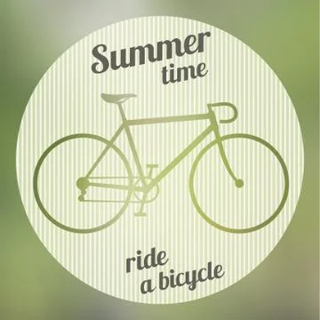 Bicycle green logo Stock Illustration