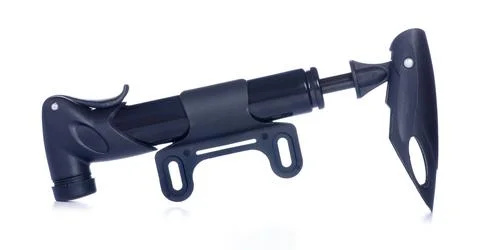 Bicycle hand air pump Stock Photos