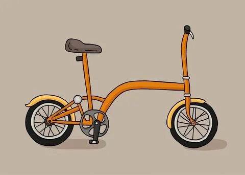 Bicycle hand drawn vector illustration Stock Illustration