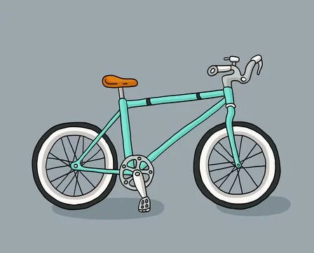 Bicycle hand drawn vector illustration Stock Illustration