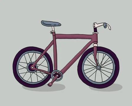 Bicycle hand drawn vector illustration Stock Illustration