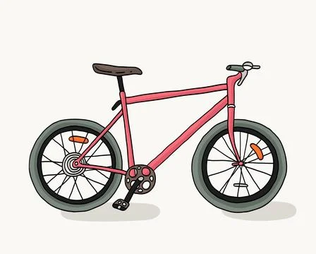 Bicycle hand drawn vector illustration Stock Illustration