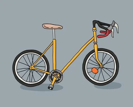Bicycle hand drawn vector illustration Stock Illustration
