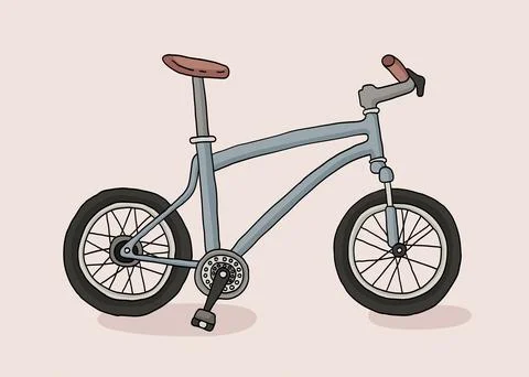 Bicycle hand drawn vector illustration Stock-Illustration