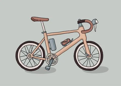Bicycle hand drawn vector illustration Stock Illustration
