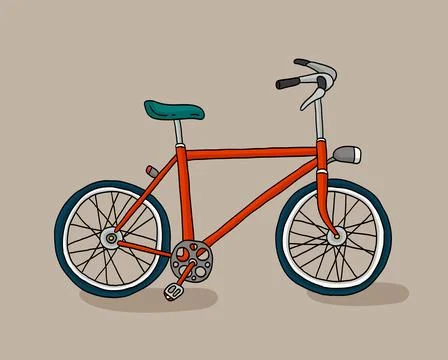 Bicycle hand drawn vector illustration Illustrazione stock