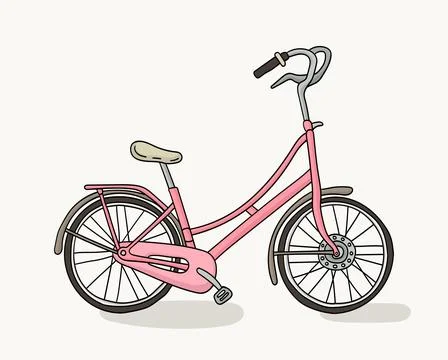 Bicycle hand drawn vector illustration Illustrazione stock