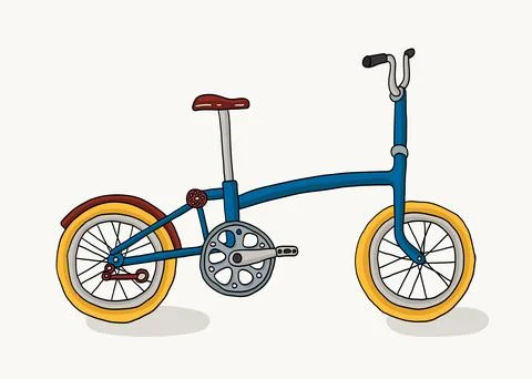 Bicycle hand drawn vector illustration Stock Illustration