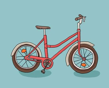 Bicycle hand drawn vector illustration Illustrazione stock