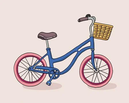 Bicycle hand drawn vector illustration Stock Illustration