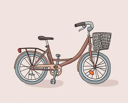Bicycle hand drawn vector illustration Illustrazione stock
